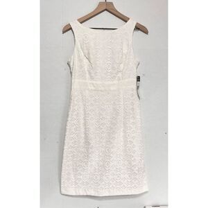 CHAPS Cream Colored Lace Dress Sz 6 NWT